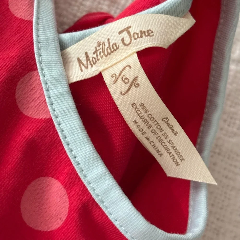 Matilda Jane Girls Dress Lot of 3 Size 6 Floral Polka Dot Plaid Tiered Ruffle